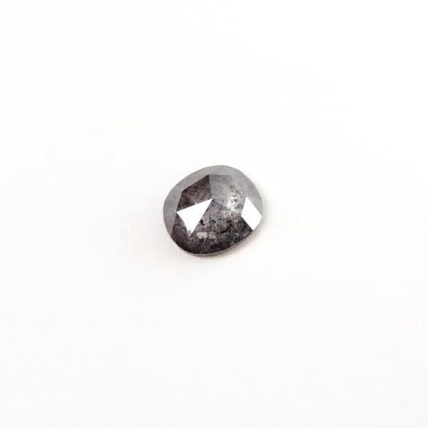 grey salt and pepper cushion cut diamond earrings
