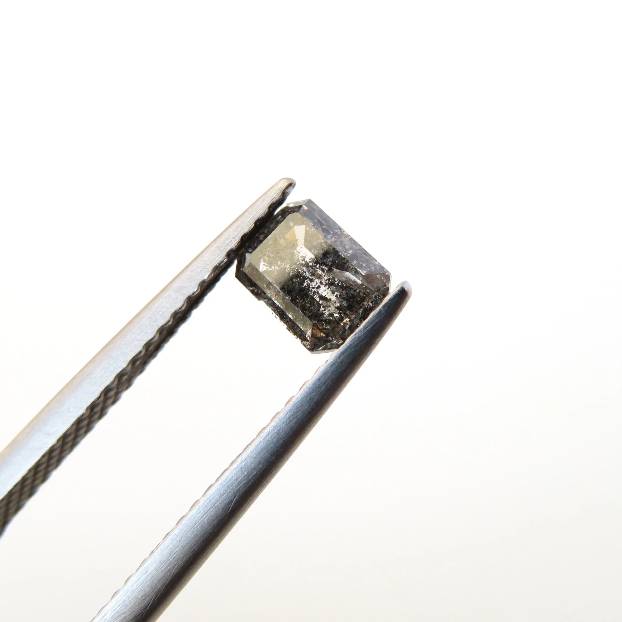 grey square emerald cut diamond