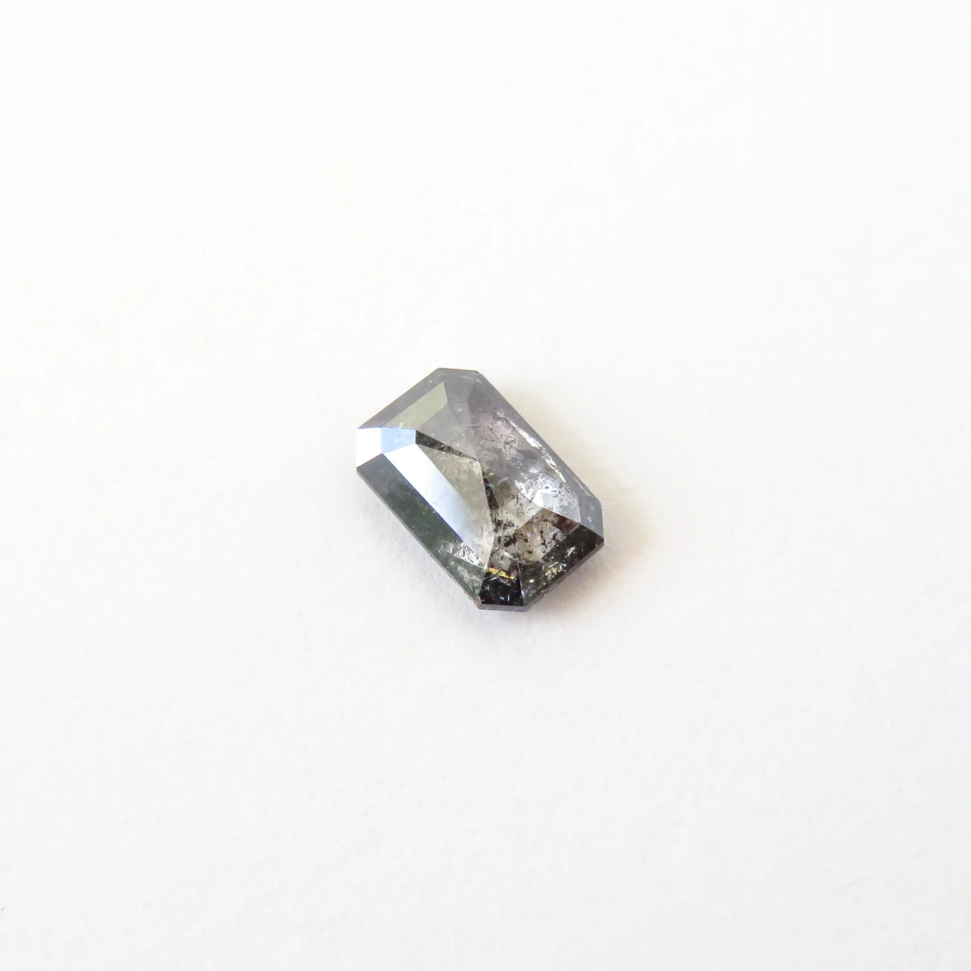 light grey emerald cut diamond
