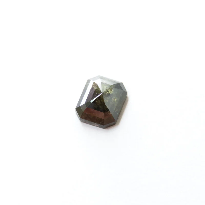 buy salt and pepper emerald cut diamond