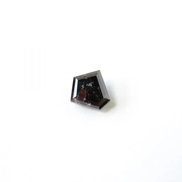 dark grey salt and pepper pentagon diamond shape