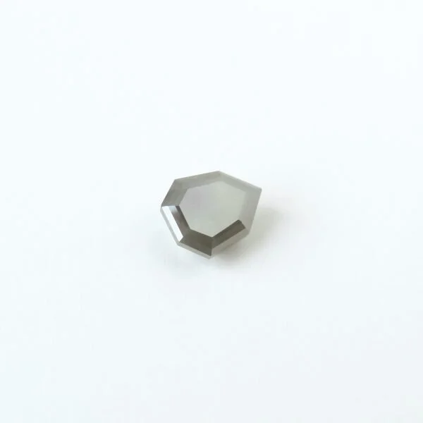 milky yellowish grey hexagon diamond
