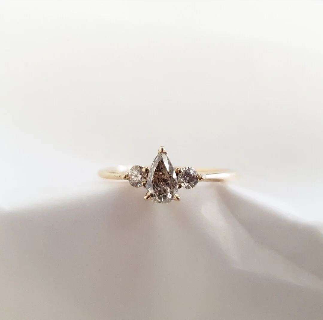 unique pear shaped diamond engagement rings