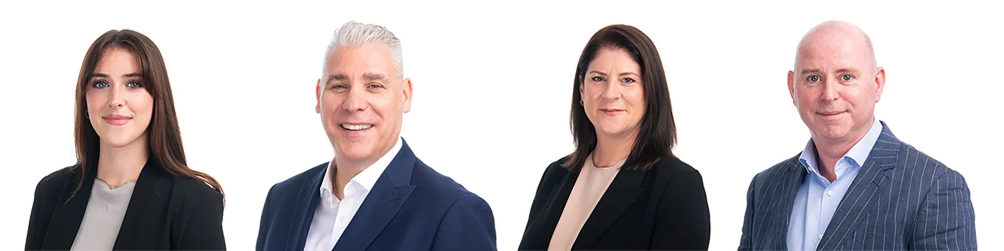 Team company headshots on a white background
