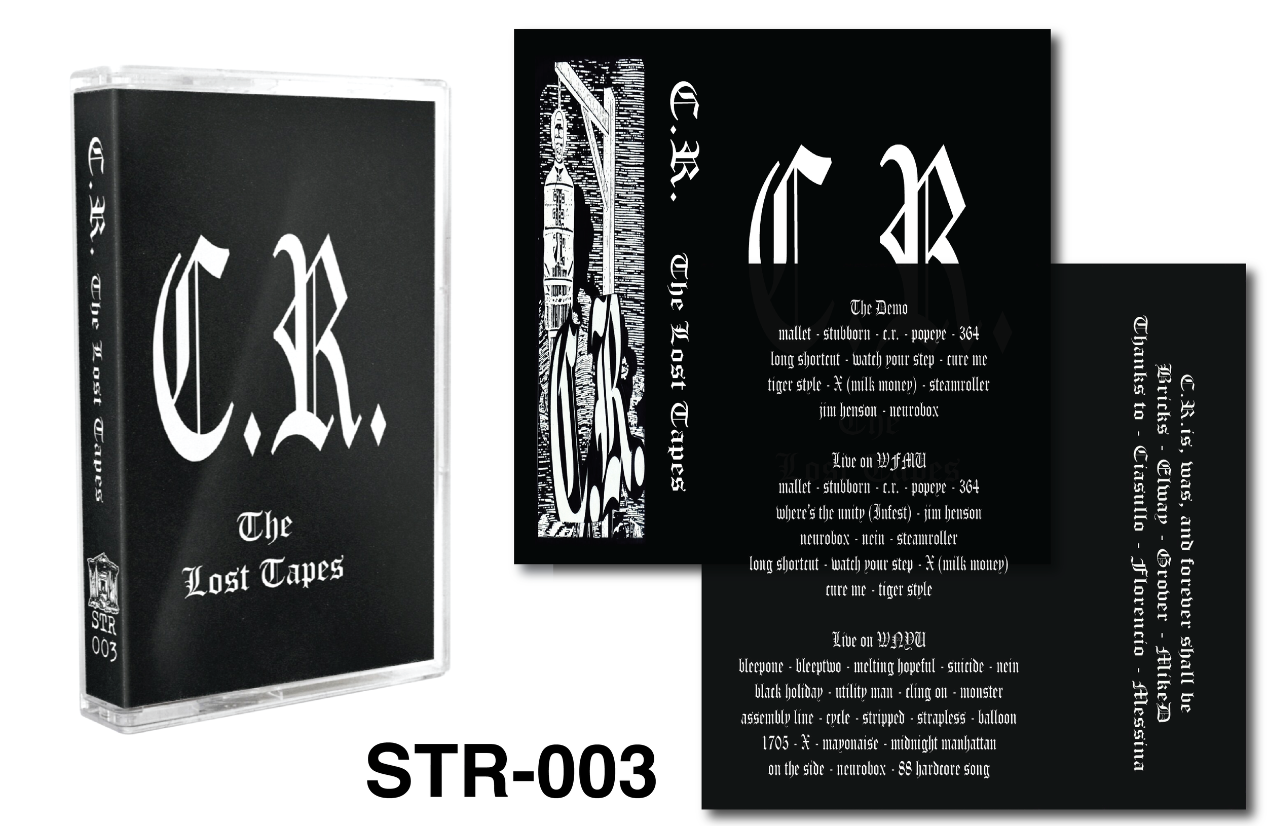 STR - 003 Cassette Layout.  Artwork provided by Mike DeLorenzo of Compassion Revolution.  Formatting and editing by me.
