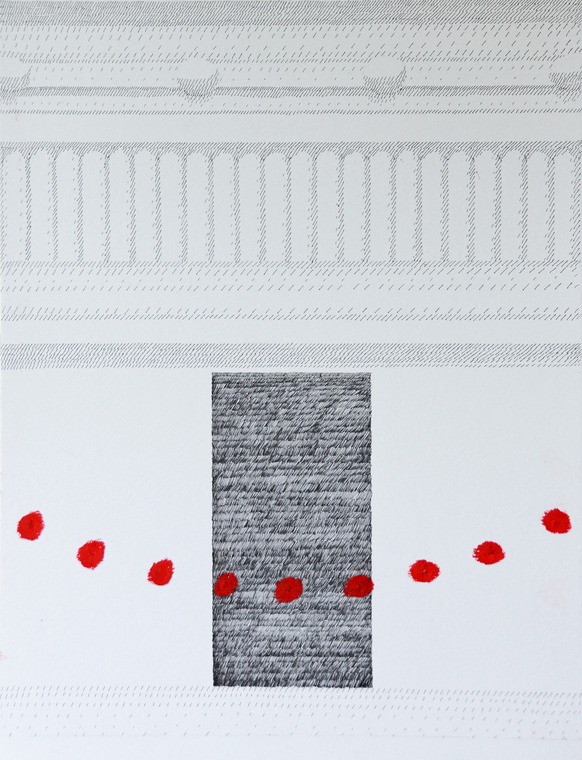 Encre et pastel sur papier. 40 x 50 cm.