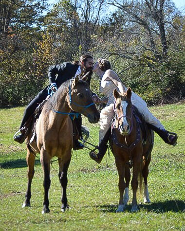 Outdoor-Farm Wedding Ceremony with Horses, Mountains of North Carolina-1.JPG