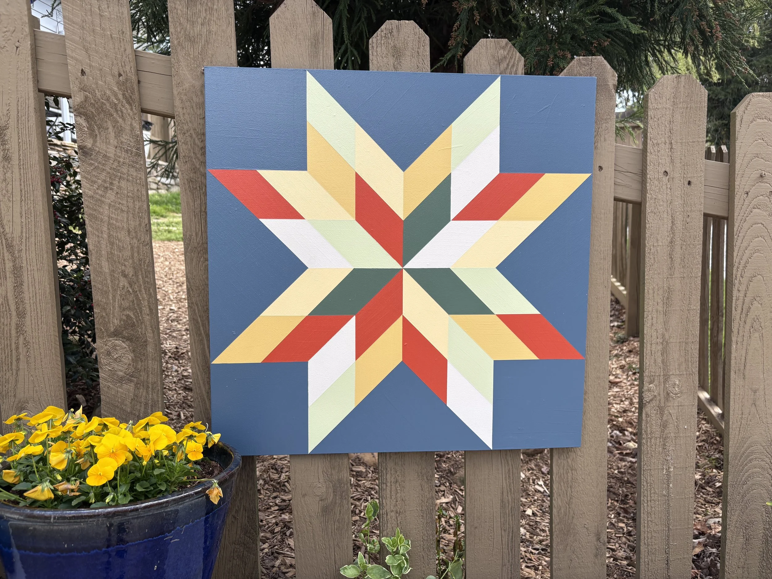 2' x 2' Barn Quilt donated by Barn Quilts by Karen