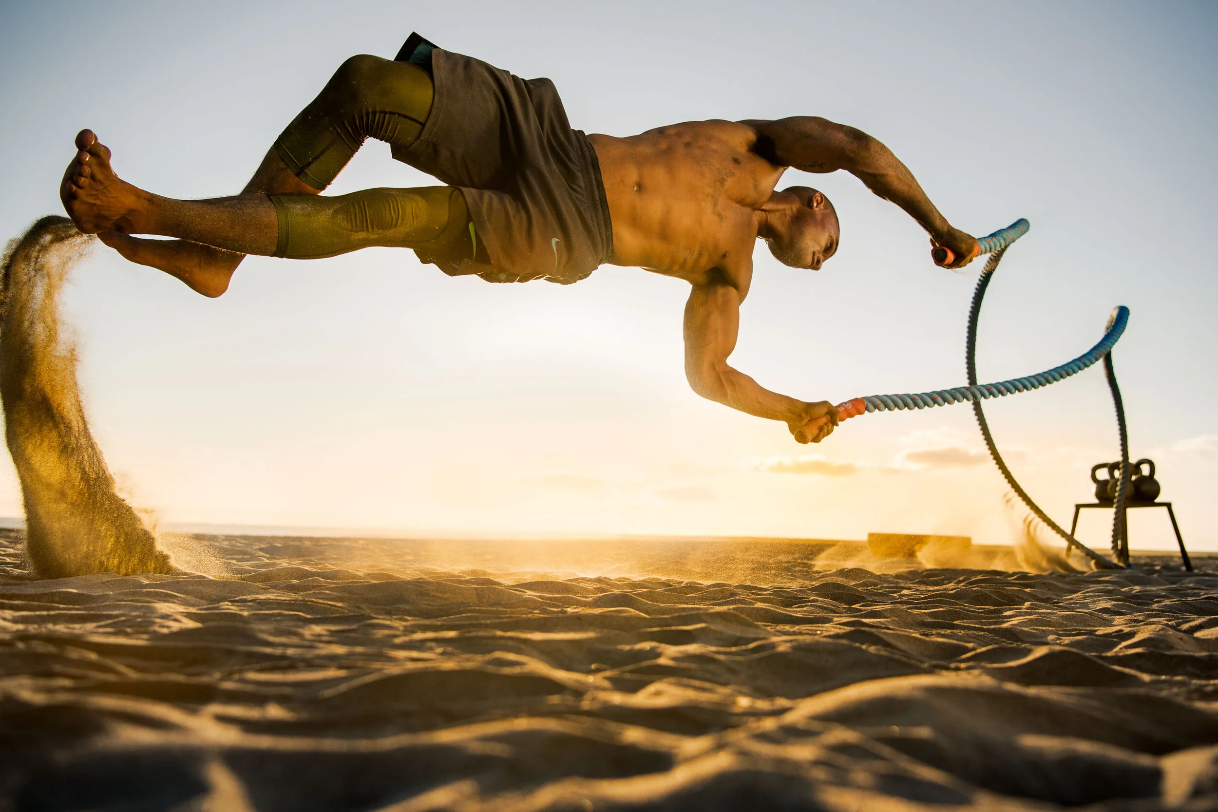 Beach Fitness Advertising Photography by Tim Tadder