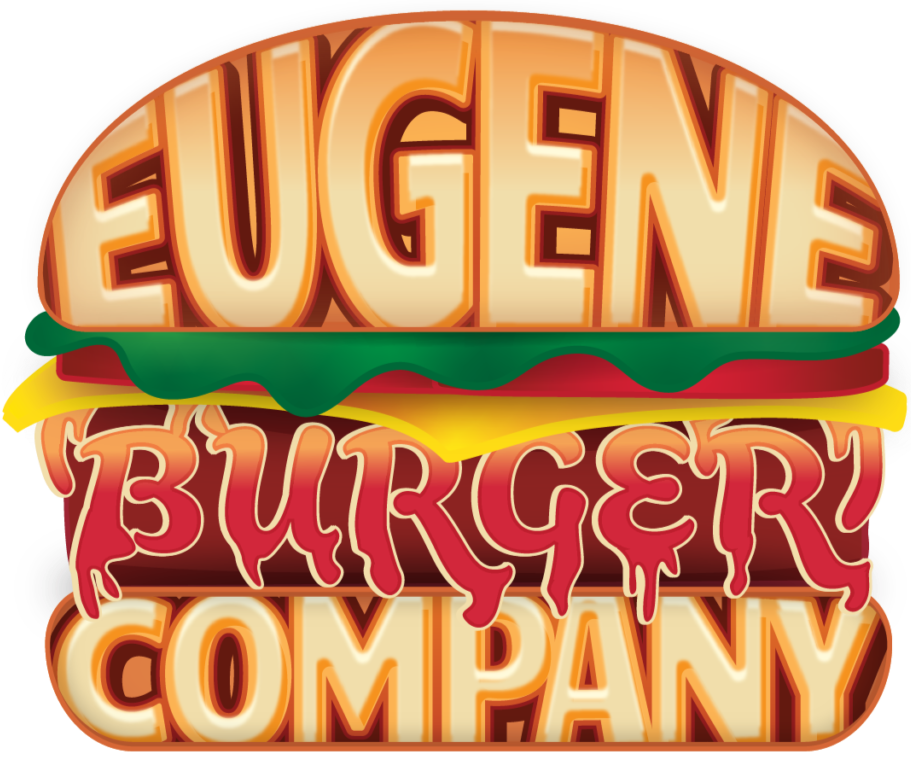 Logo for Eugene Burger Company featuring a large burger
