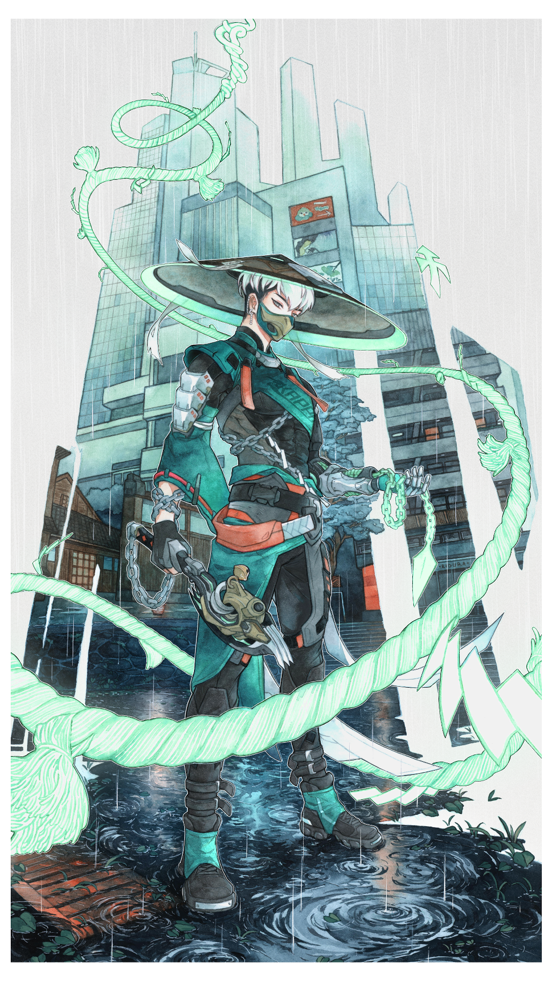 Overwatch Collaboration - Watercolour of Mizuki
