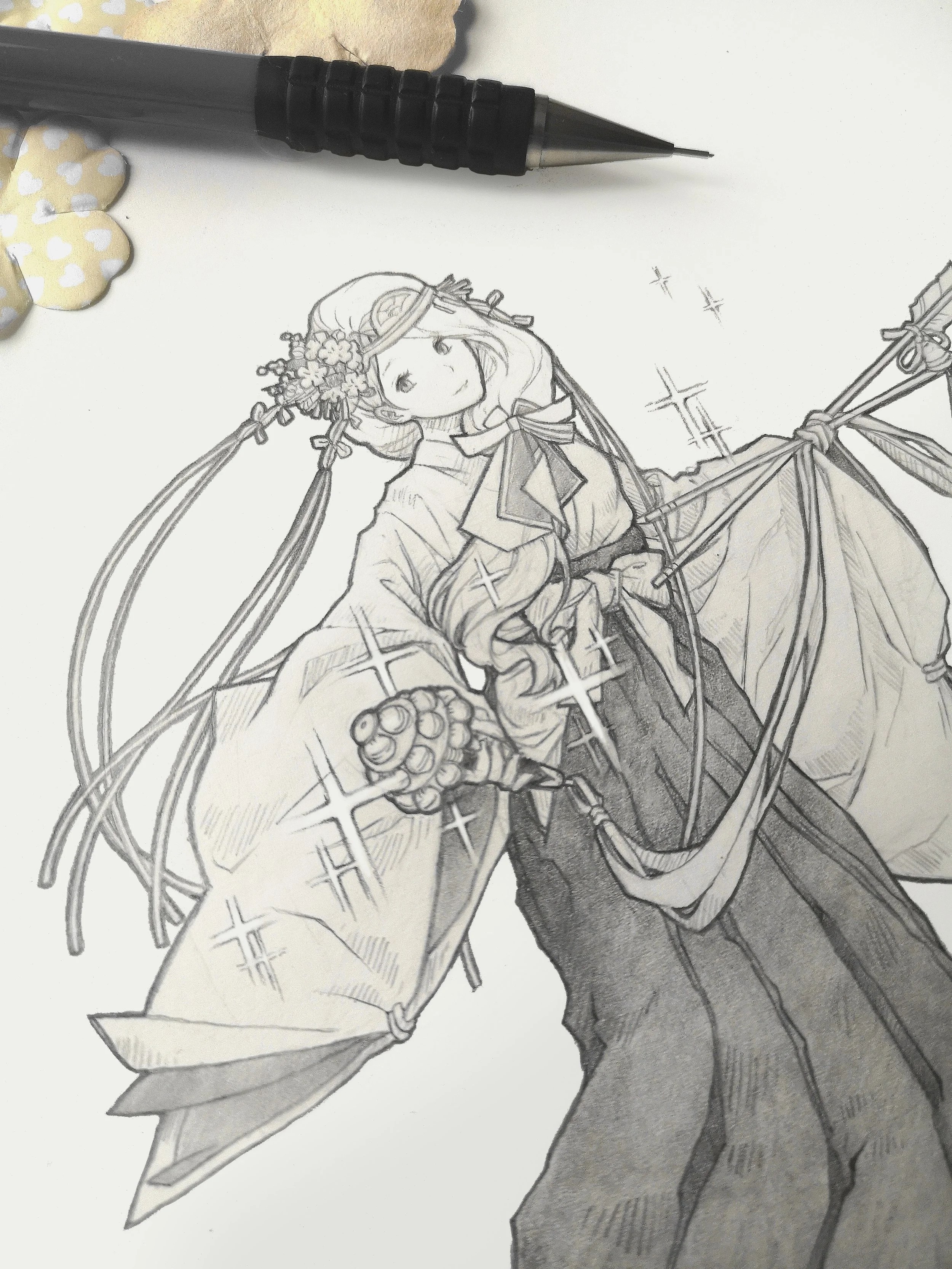 Sketch of Mercedes from Fire Emblem
