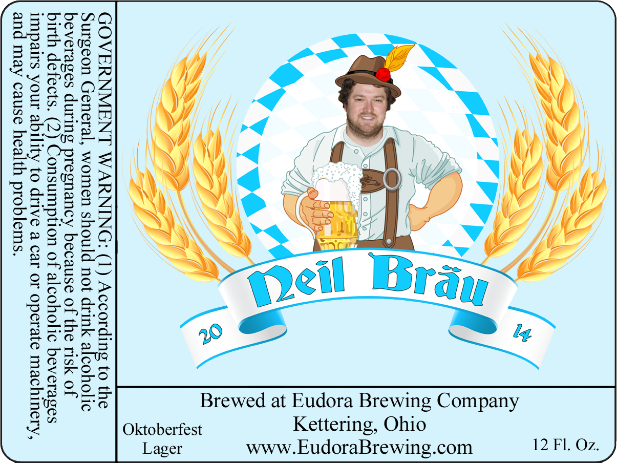 EUDORA BREWING CO Dayton Ohio bangarang seasonl STICKER decal craft beer brewery 