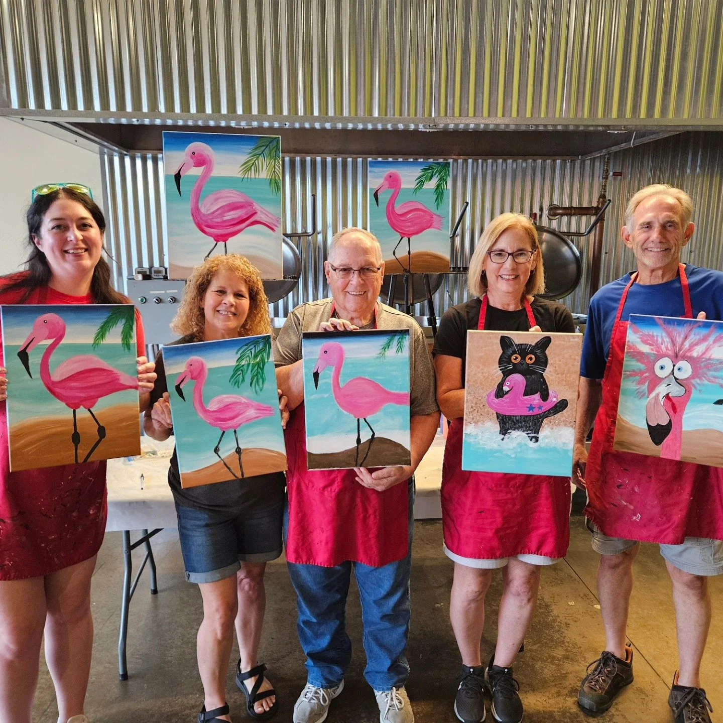 "Textured Sunflower Paints & Pints Night