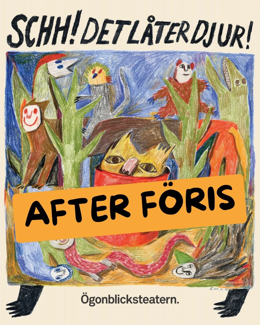 ✨🐻Pannkakor och f&ouml;rest&auml;llning🐯✨

After f&ouml;ris - Schh det l&aring;ter djur!
🧑&zwj;🤝&zwj;🧑 2-4&aring;r
⏳ 5 maj, f&ouml;rest&auml;llning 17.00, pannkakor fr&aring;n 16.00
📍&Ouml;gonblicksteatern
🎟️ Biljetter p&aring; biljettcentrum 