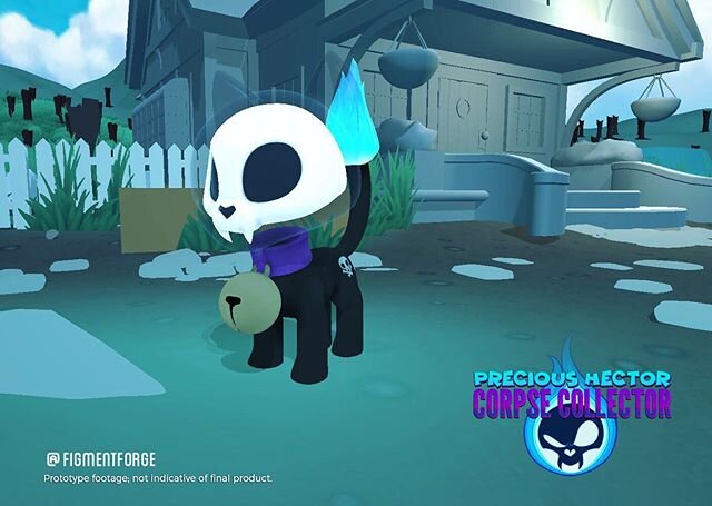 @artoftheniles saved out some rough prototype in-game footage for #PHCC so naturally we have to share. OUR SON, Y&rsquo;ALL. Creating a game as 2 people is quite the undertaking, but every little step is a delight. 🖤💀🖤#grim #grimreaper  #PreciousH