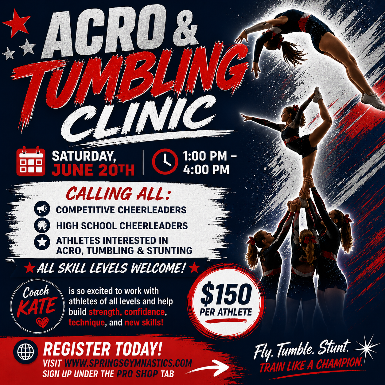 Acro & Tumbling Clinic with Coach Kate!