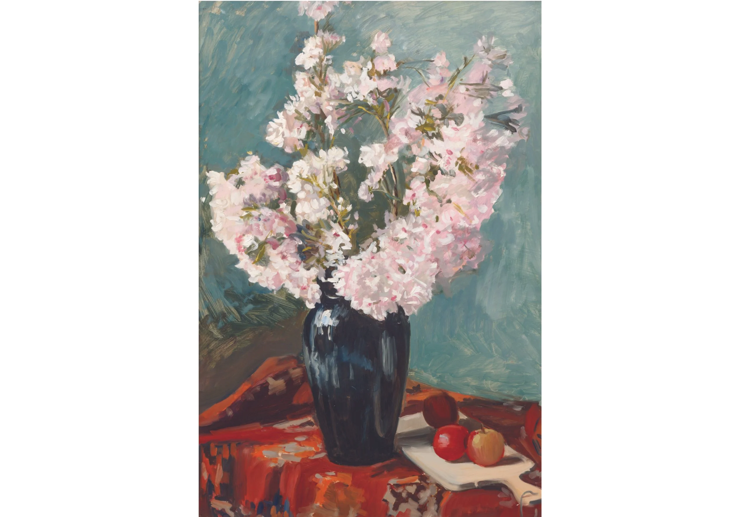 Still Life with Blossom and Apples, 2025