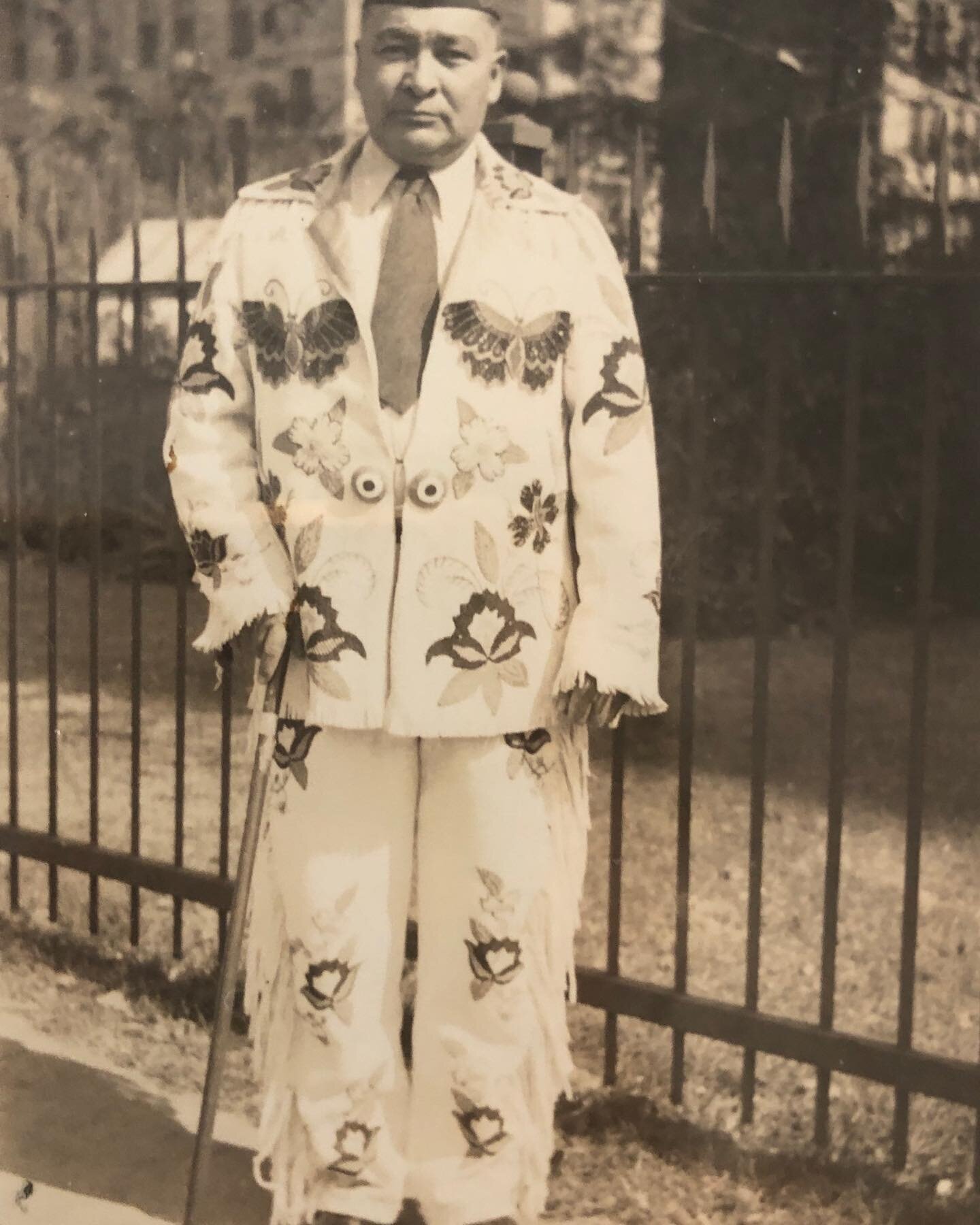 My Grandfather John in the most amazing buckskin suit! I can&rsquo;t help but think somewhere... this set is laying in an hope old chest... in some attic, the strangest and most hopeful feeling ✨