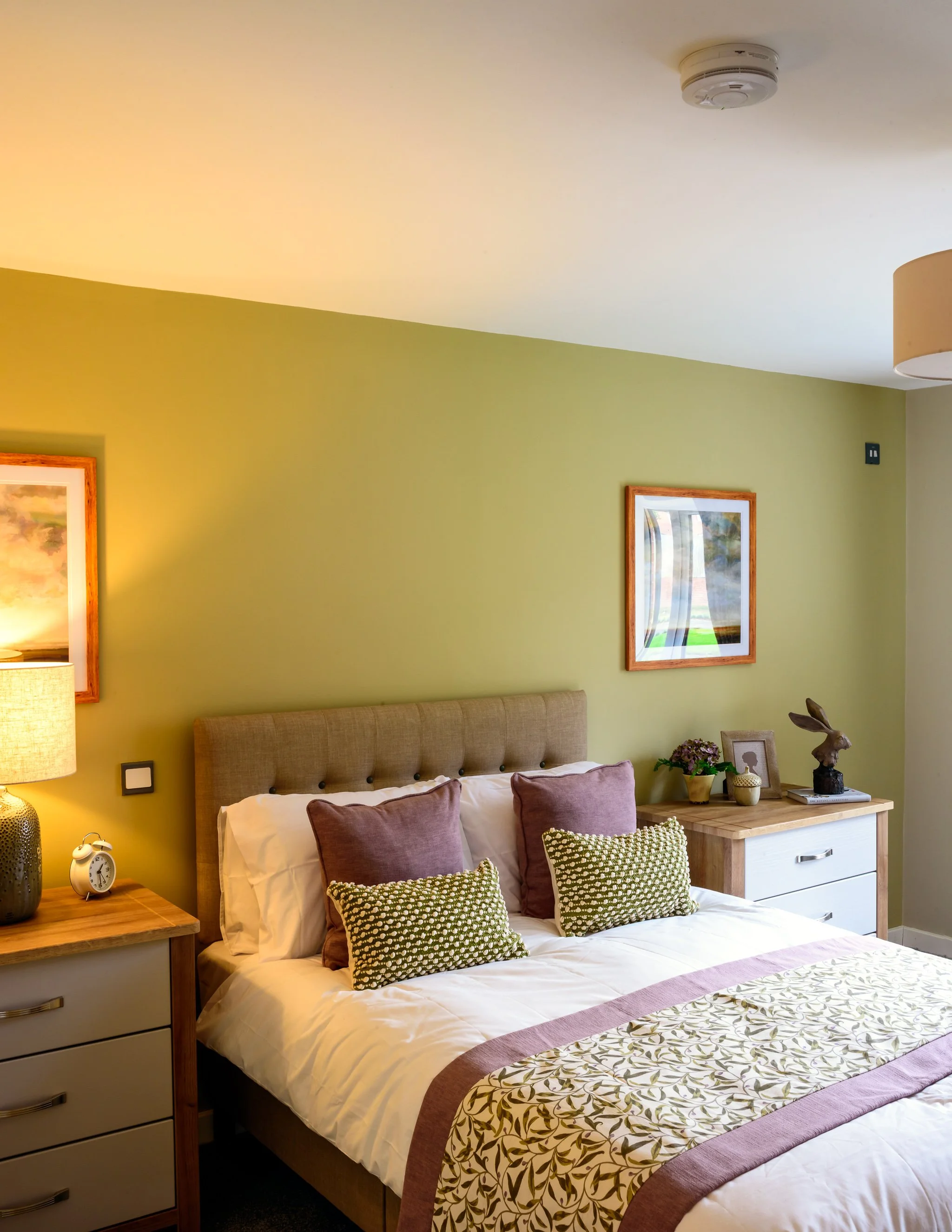 Modern commercial interior photography of Housing 21 assisted living apartment.