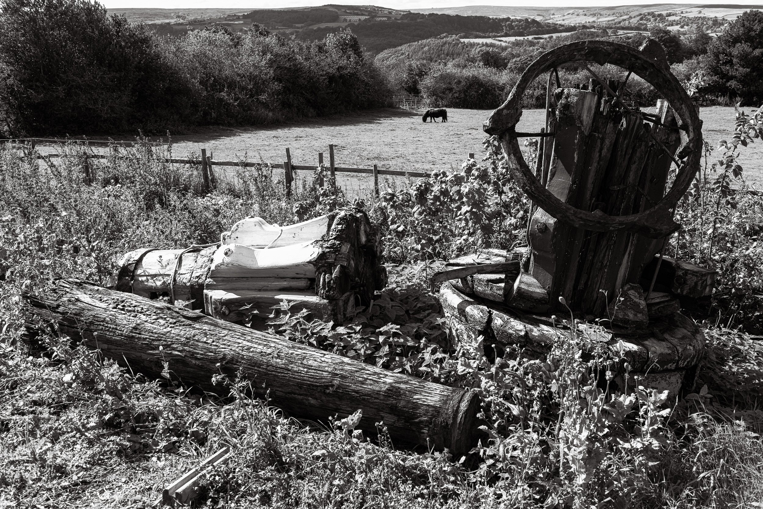 Weathered capstan laid to rest on the North York Moors following its removal as part of the capstan restoration on Whitby Harbour by J Hallam Joinery.