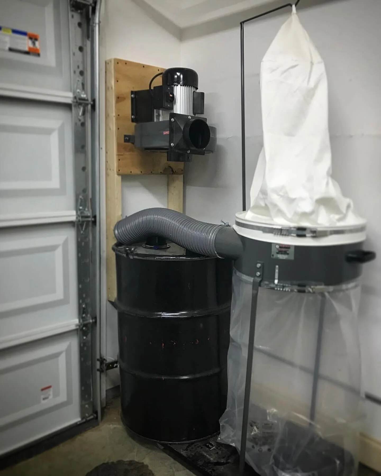 #waybackwednesday to 2018 when we started working on installing dust-collection for the shop. We saved up some money and got the @harborfreight dust collector, piped our major tools, and used that for a couple of years until we upgraded to the ClearV