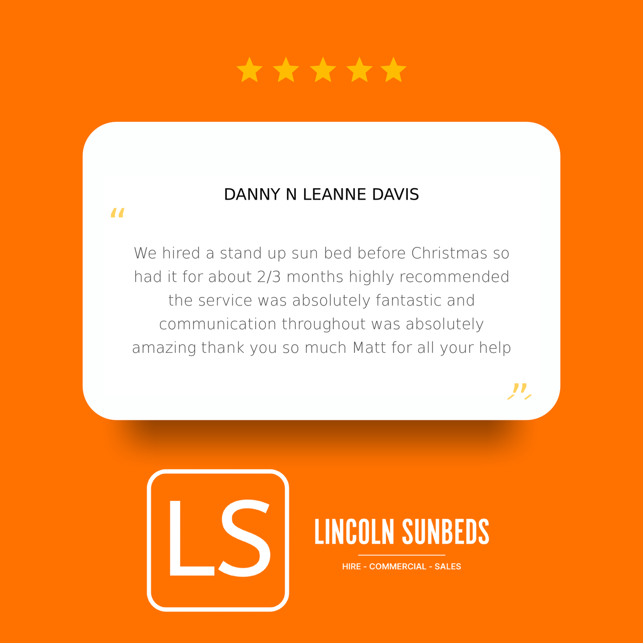 good sunbed hire review