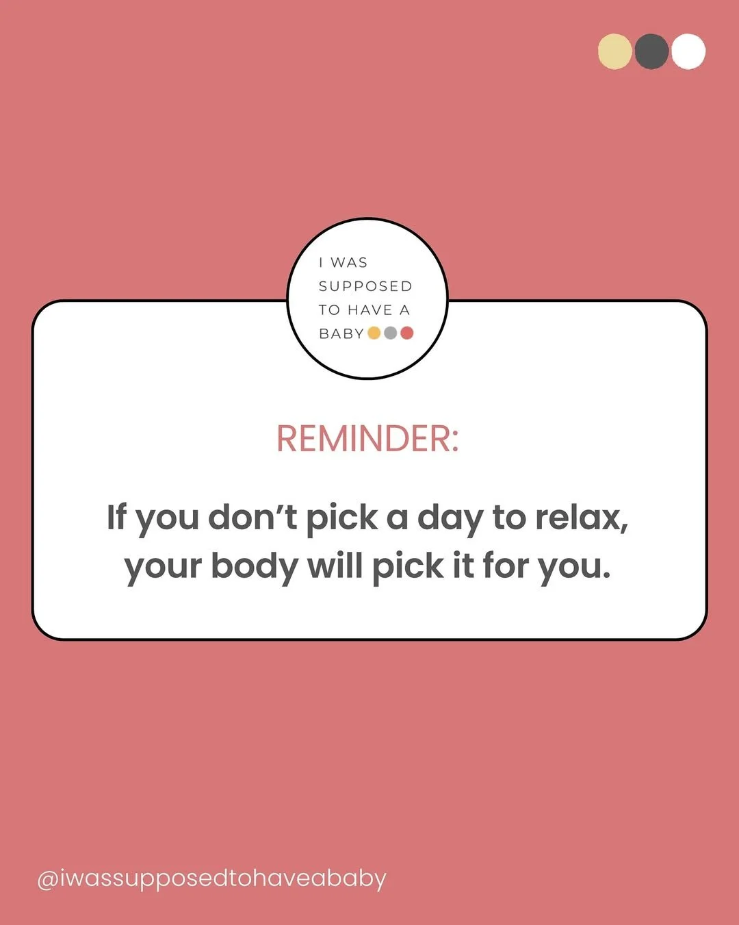 Reminder to rest