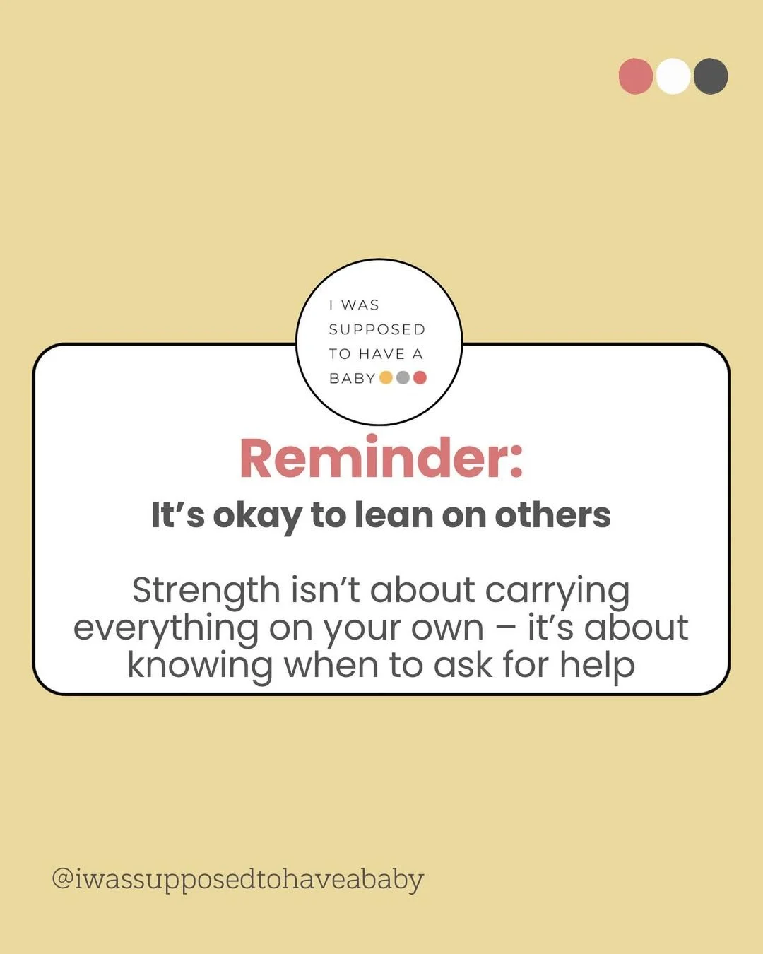 Reminder: It’s okay to lean on others