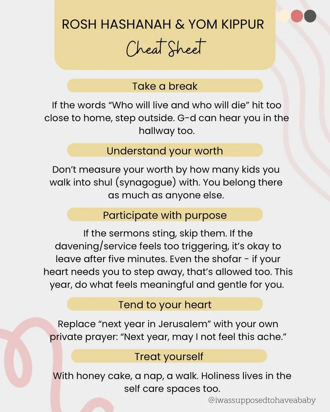 Rosh Hashanah &amp; Yom Kippur