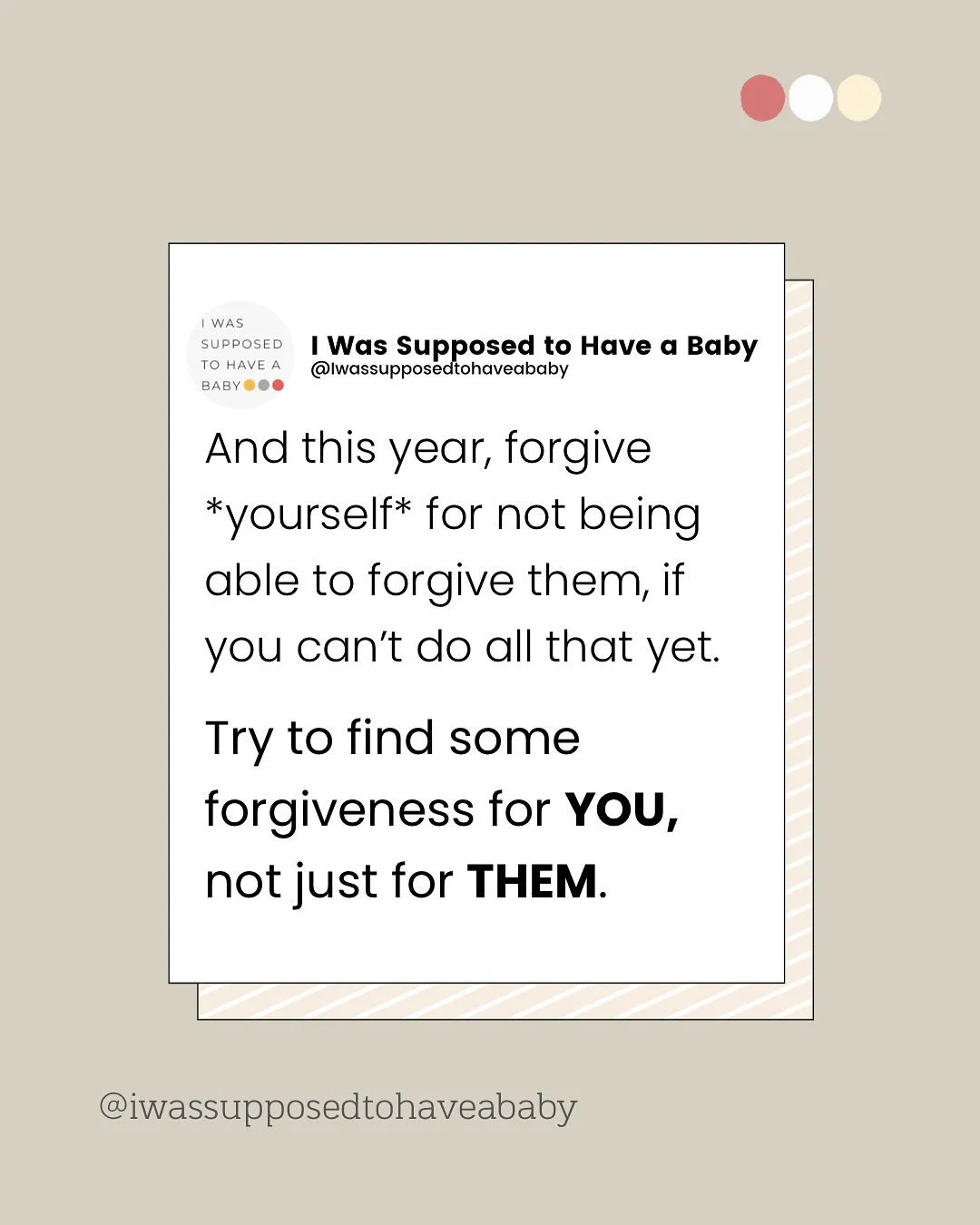 This year, forgive…
