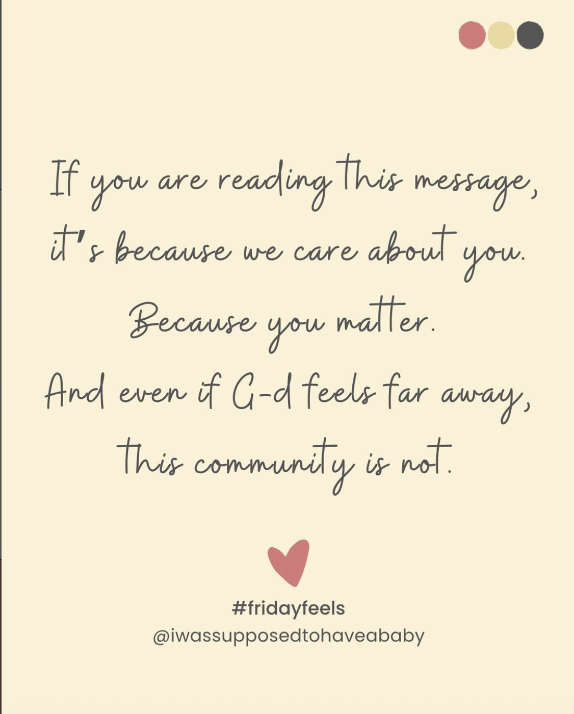 This community is here for you.