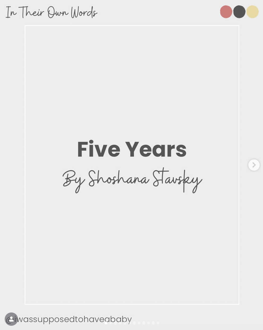 5 Years-Shoshana Stavsky