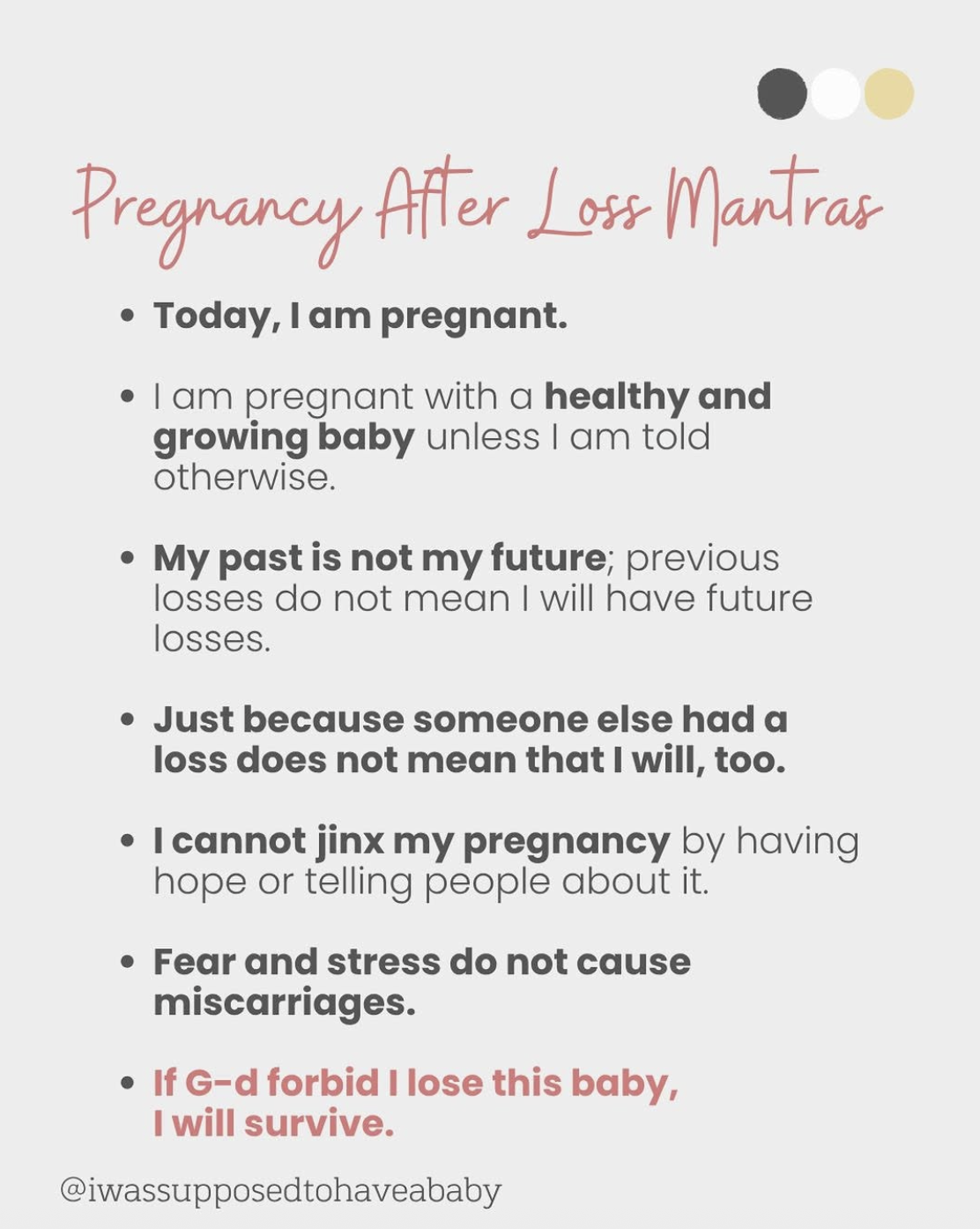 Pregnancy After Loss Mantras 