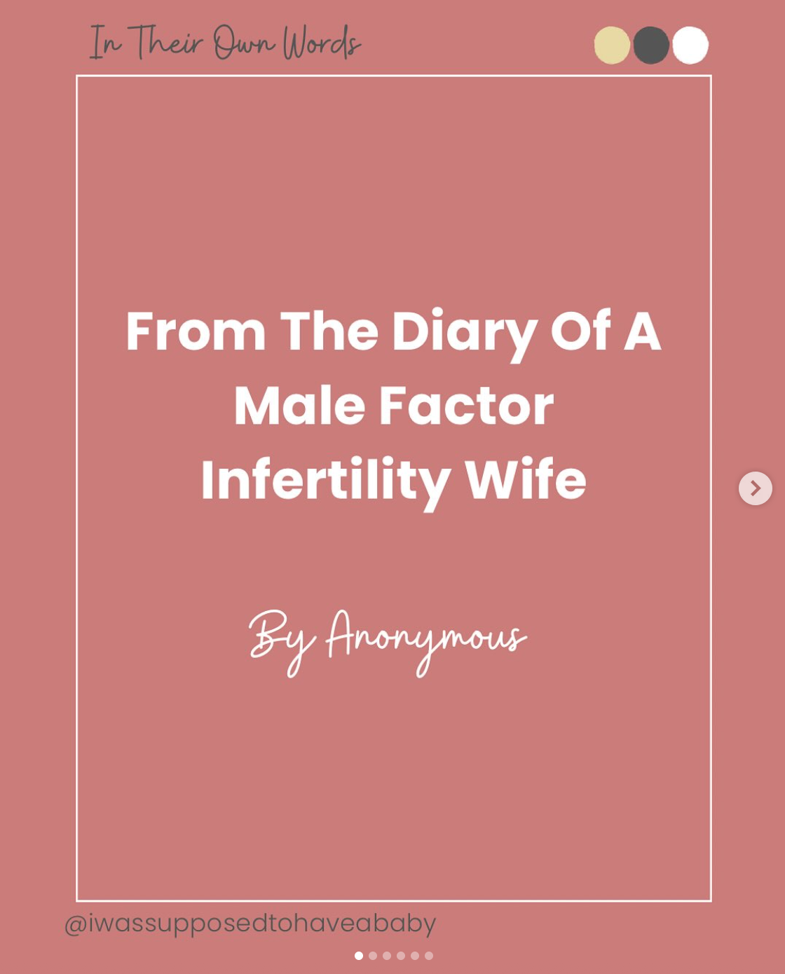 Diary of Male factor infertility wife