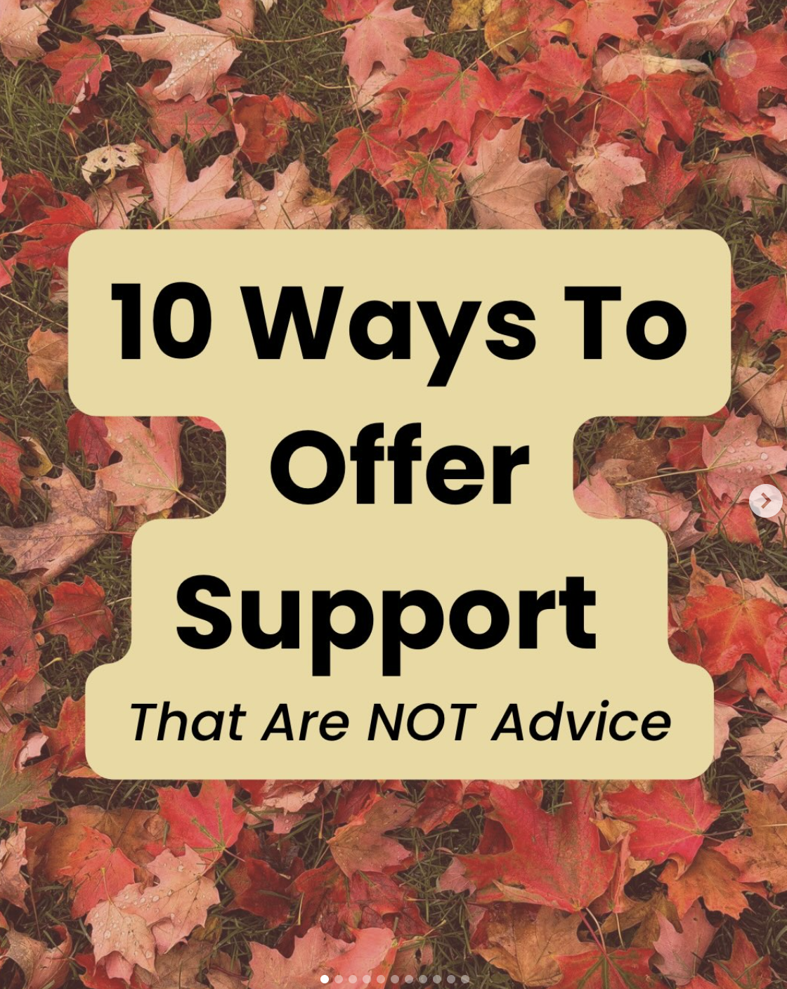 10 ways to offer support (that aren’t advice)