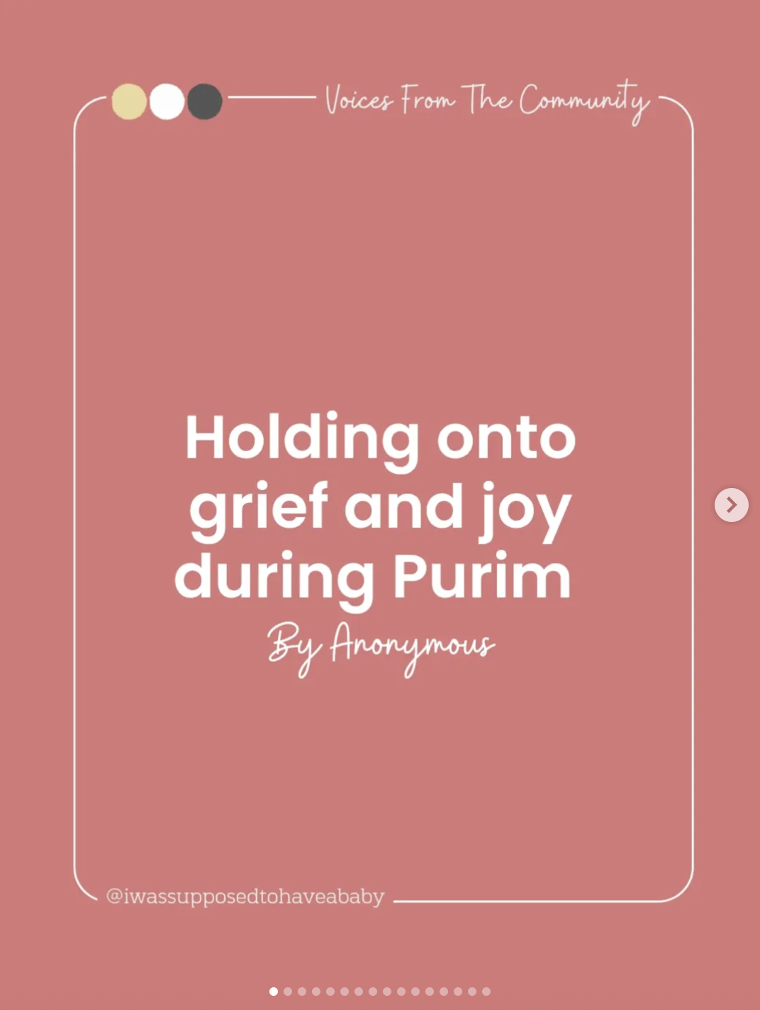 Holding onto grief &amp; joy