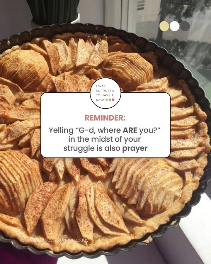 Rosh Hashanah and Yom Kippur ask us to pray with everything we have

But if you're navigating infertility or loss this season, sometimes prayer doesn't sound holy, it sounds like anger. "G-d, where are you?" shouted in the middle of your st
