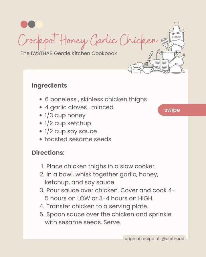 This week's recipe: honey garlic chicken, six ingredients, into the crockpot and done

For the days when cooking from scratch feels like too much, but you still want something warm on the table

Recipe via @diethood

Have a simple recipe that's gotte