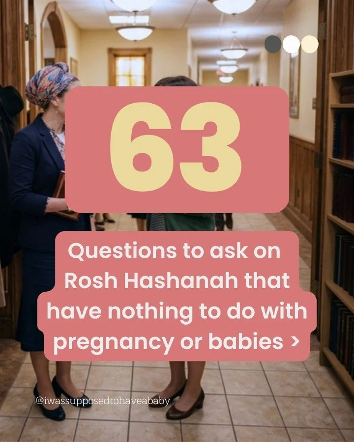 This might just save you from asking the same three questions this year: here are 63 conversation starters that have nothing to do with pregnancy, babies, due dates or dating

#JewishInfertilitySupport #RoshHashanah #HighHolidays #JewishHoldays