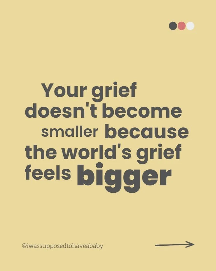 Do I have the right to grieve my miscarriage when others have lost so much

That question has a name: comparative grief. It's the shame of mourning your own pregnancy loss or infertility while the Jewish community carries a national tragedy.

But gri