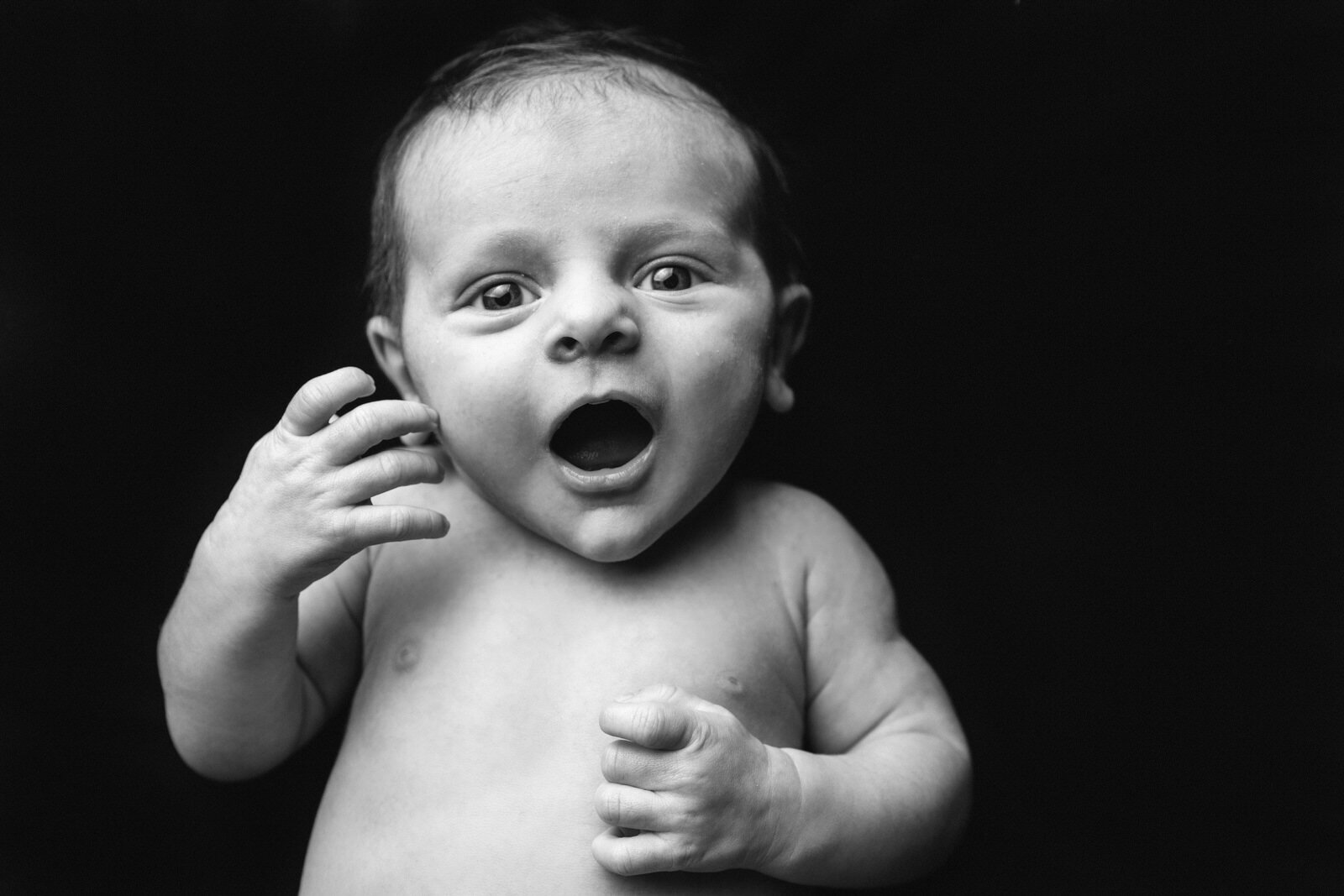 Black and White Newborn photograph - Satya Curcio Photography