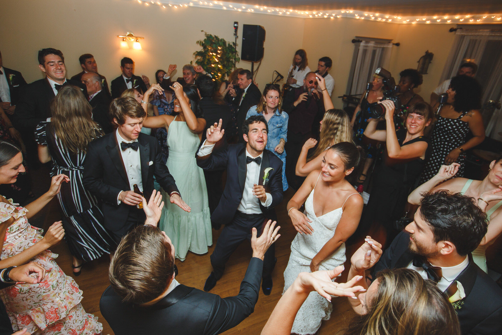 Bride and Groom Dancing at Inn at Ship Bay - Satya Curcio Photography