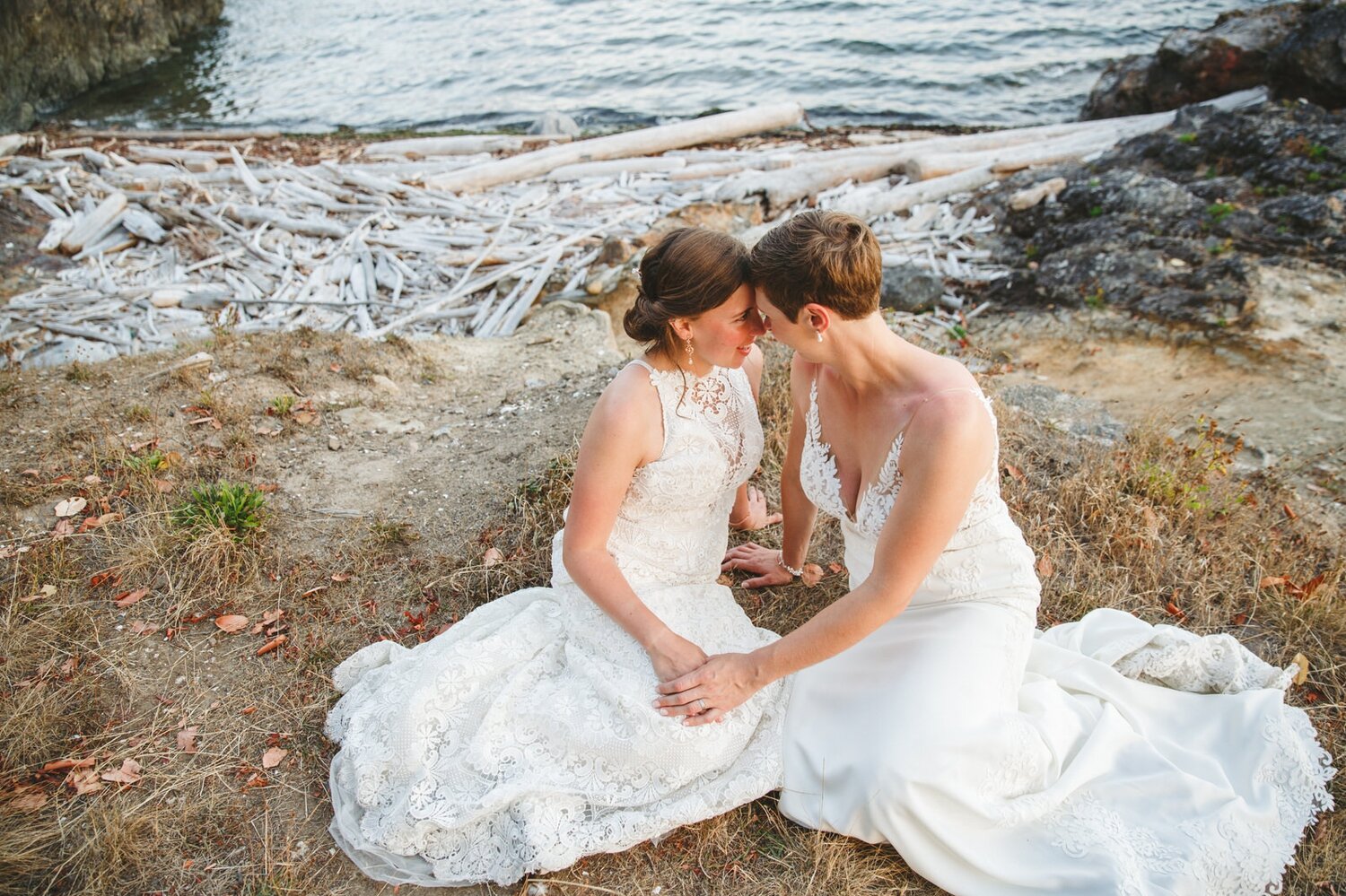 Wedding day cuddles on the beach by Satya Curcio Photography