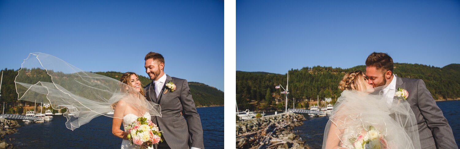 Wedding Veil on Orcas Island by Satya Curcio Photography