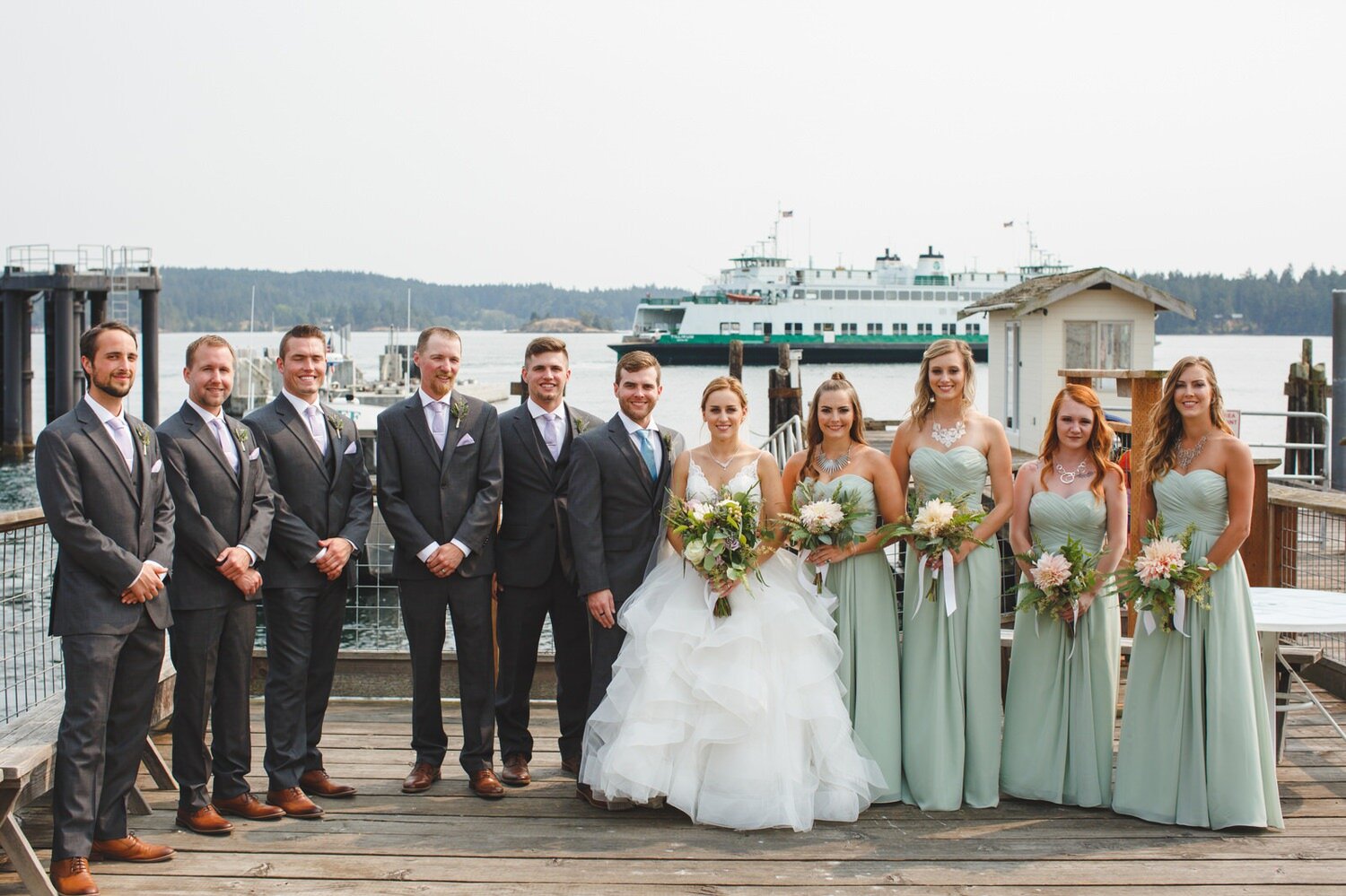 Wedding Party at the Ferry Landing By Satya Curcio photography