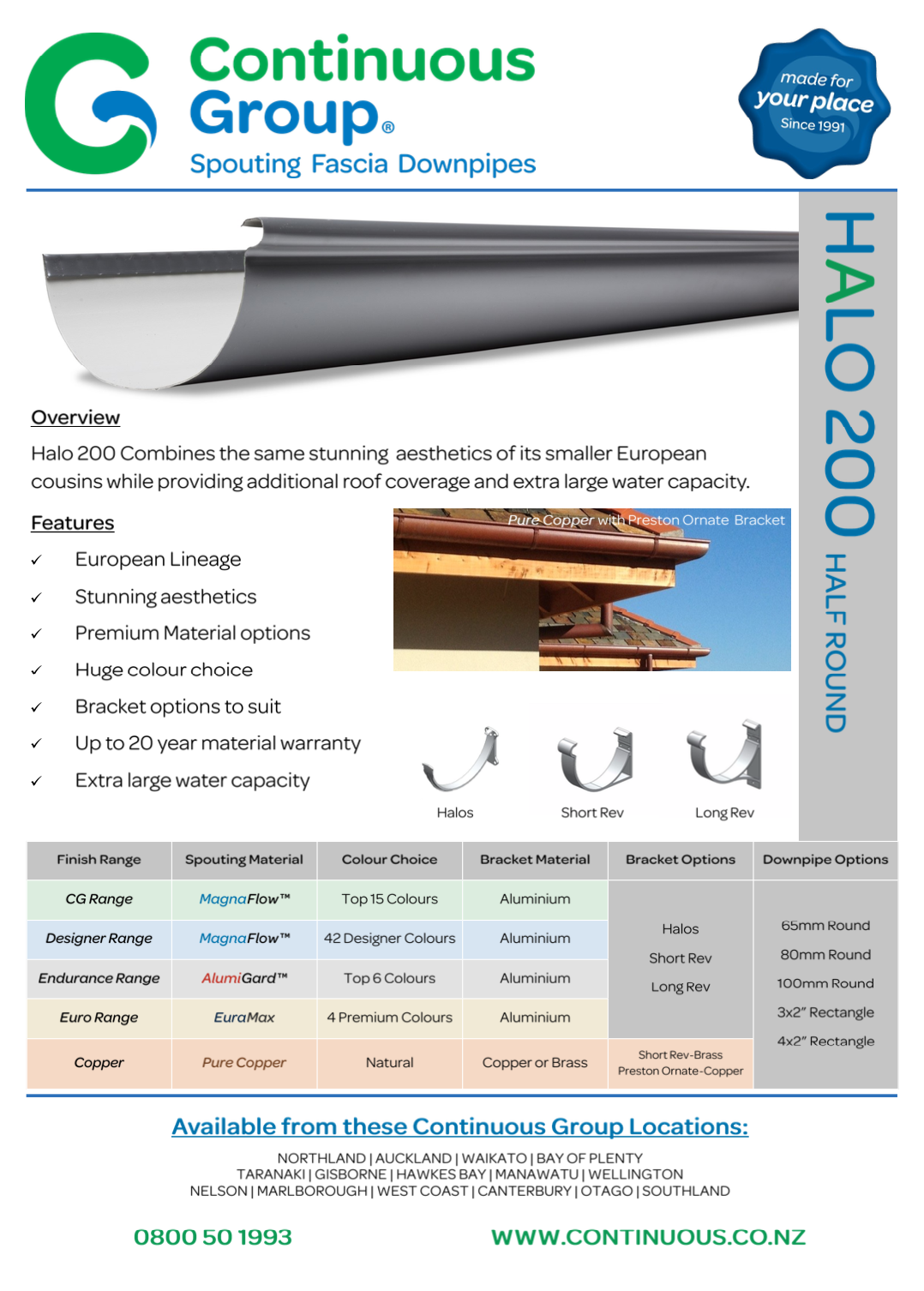 HALO 200  Spouting Brochure  Click image to view and download.