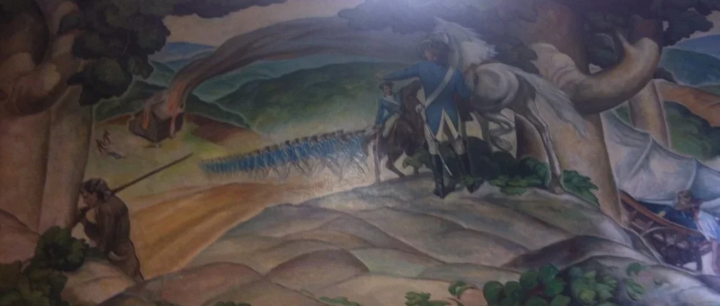 U.S. Post office Mural – Christiansburg, VA – “The Great Road”