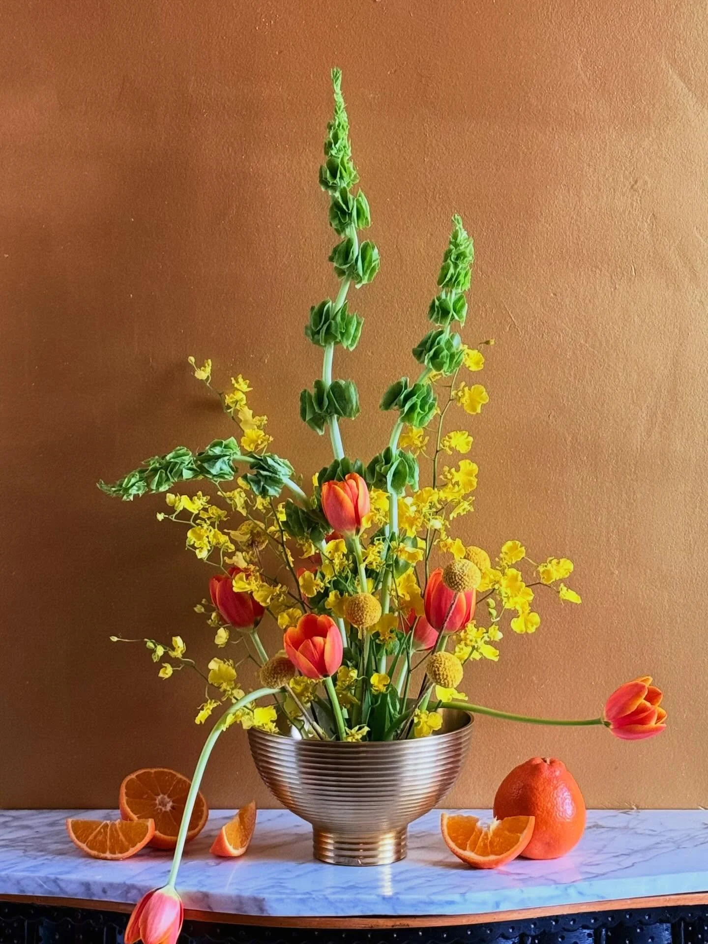 My forever muse, florals. The best way to add some colour and excitement to your space- we&rsquo;ve got golden hour in a bowl ✨