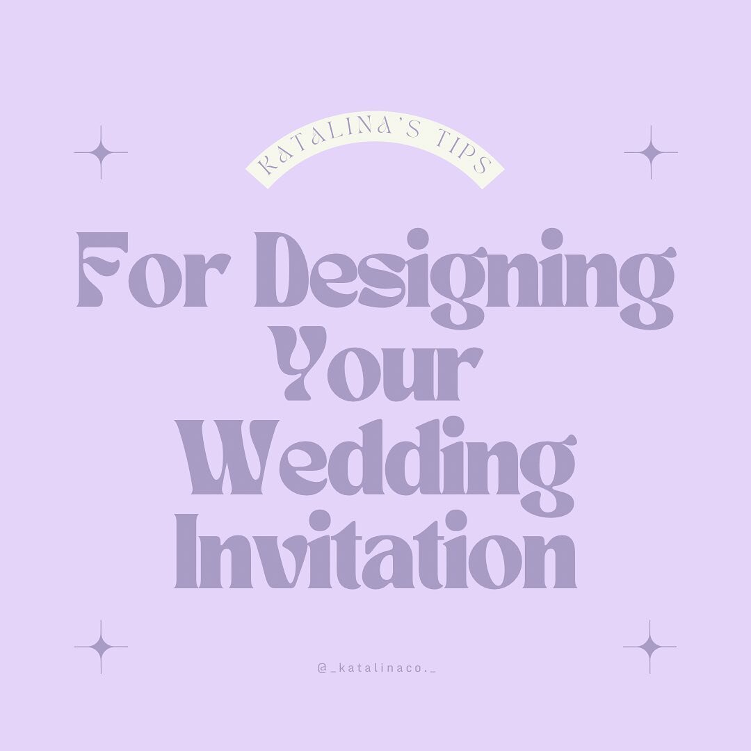 You&rsquo;re invited! 💌

&bull;&bull;

Your wedding invitation is arguably the most important step in the planning process! Here are some tips to create a beautiful and informative wedding invite.

1. Know Your Colors &ndash; The invitation is the f
